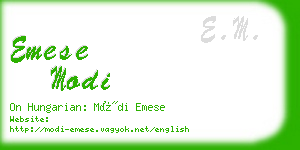 emese modi business card